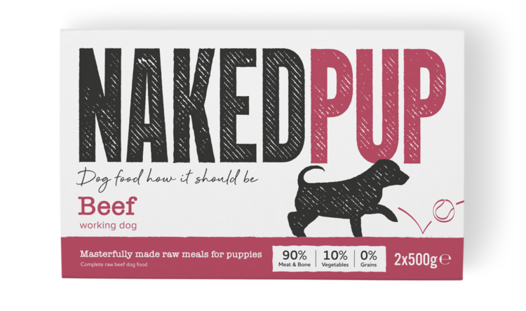 NKPUPB.png Naked Dog Pup Beef 2 x 500g - Image 1