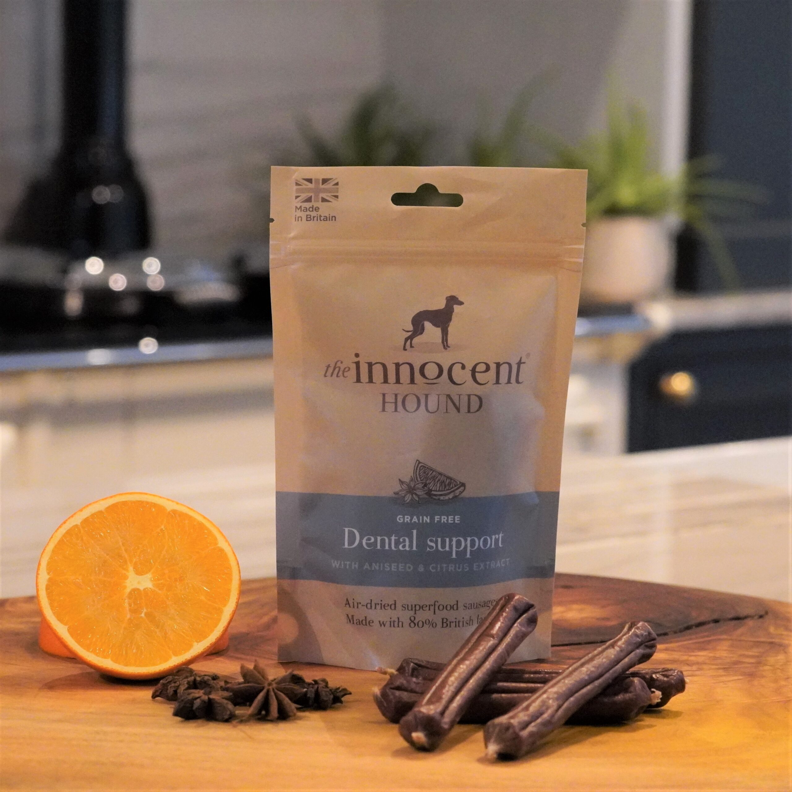 246E9440-5645-4E96-9ACA-98D282E1138D Innocent Hound Dental Support Sausages with Aniseed & Citrus Extract 5pcx 6 - Image 1