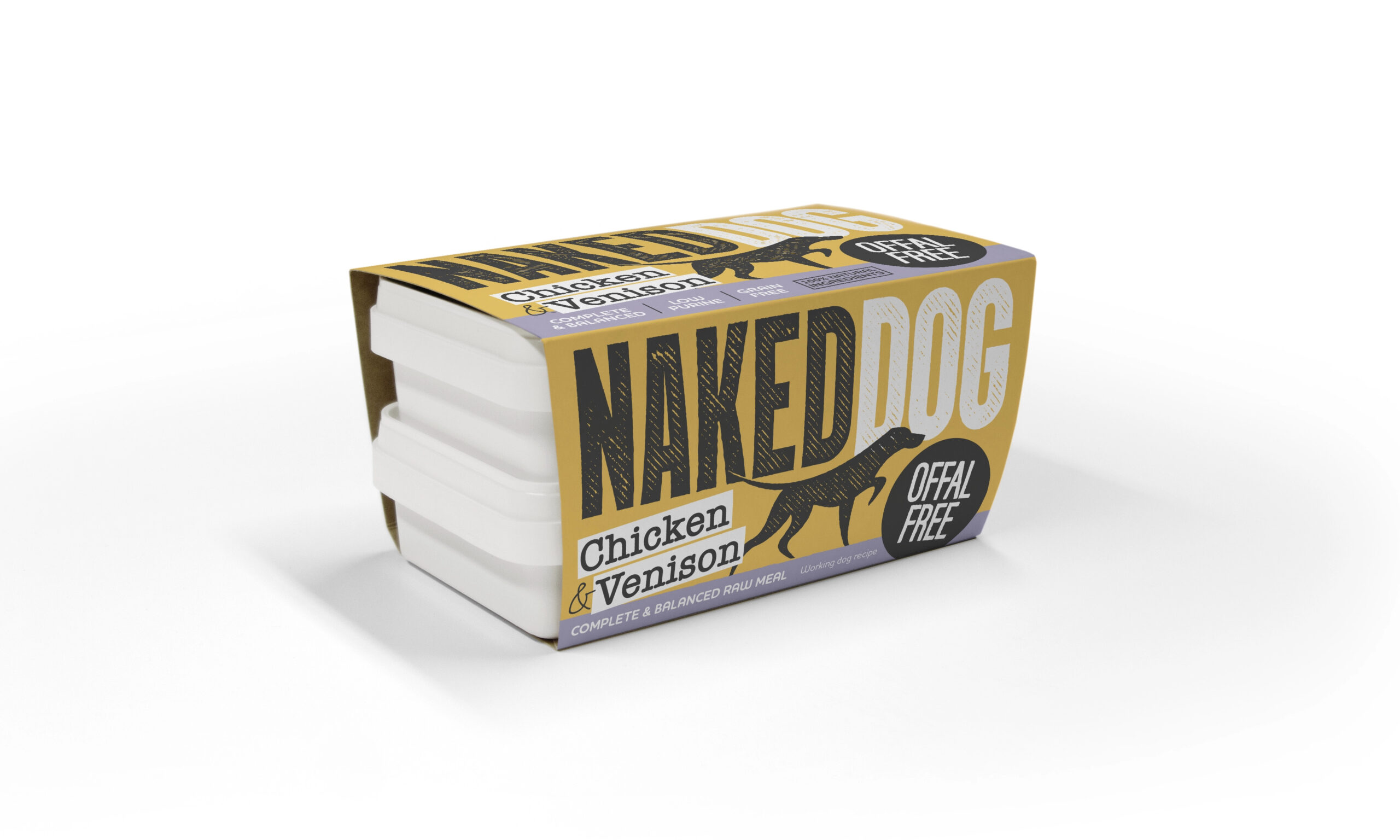 2024_Naked Dog_Original_Offal Free_ChickenVenison_2x500g Naked Dog Original Chicken & Venison Offal Free 2 x 500g - Image 1