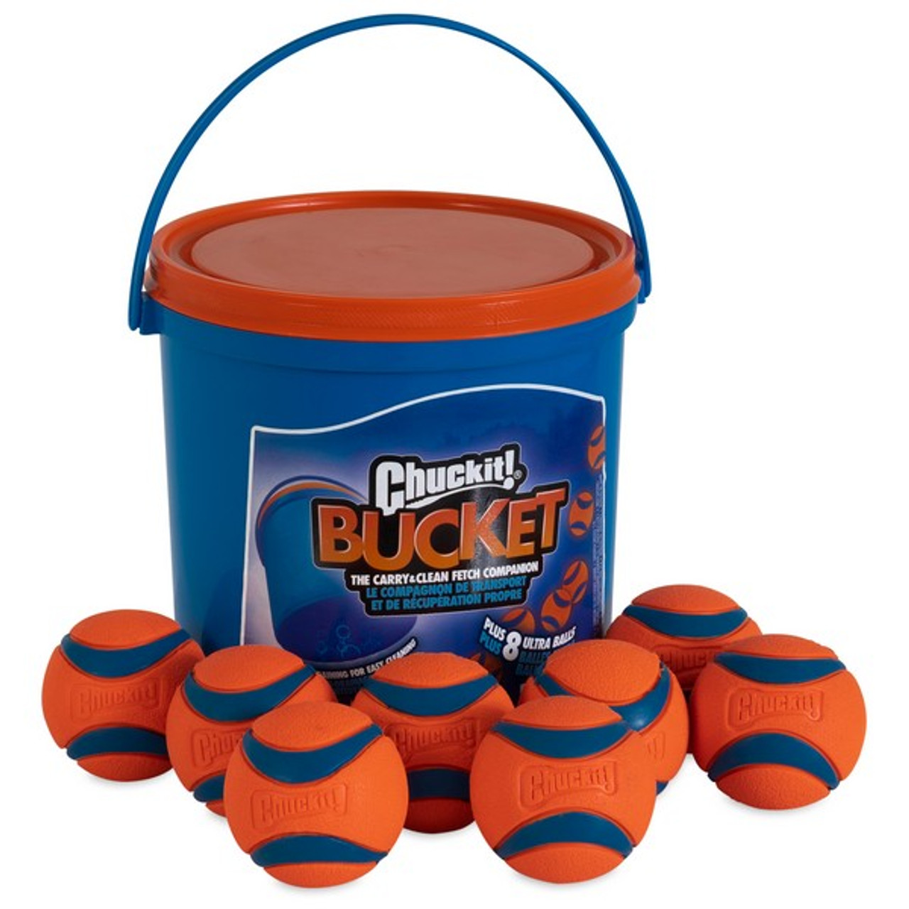 268378__91000 Chuckit! Bucket including 8 Ultra Balls Medium - Image 1