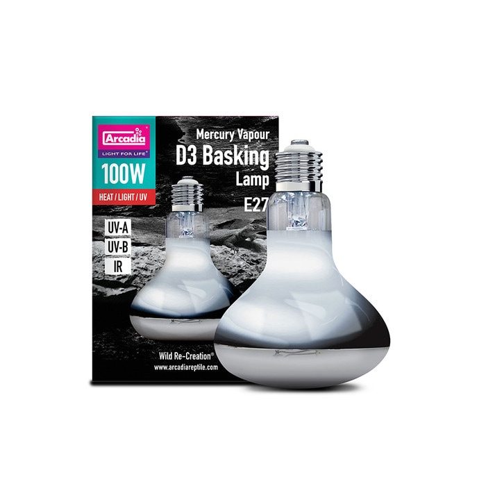 DABL_100 Watts_0_RSMA100E27 Arcadia Mercury Vapour D3 Basking Lamp 100 Watts (RSMA100E27) - Image 1