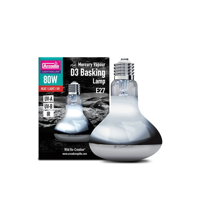 DABL_80 Watts_0_RSMA80E27 Arcadia Mercury Vapour D3 Basking Lamp, 80 Watts (RSMA80E27) - Image 1