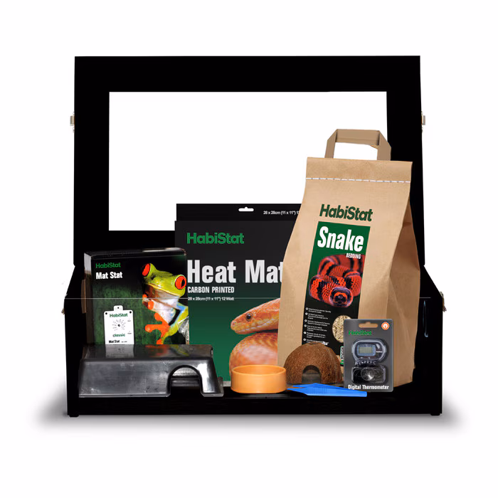 HSSNKIT_Black_0_HSSKB HabiStat Hatchling Snake Starter Kit, Black (HSSKB) - Image 1