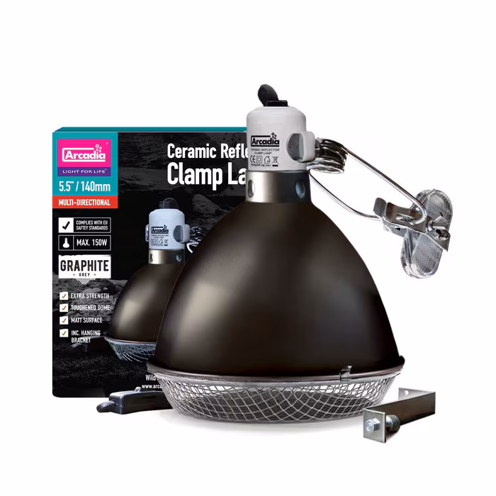 DARC_14cm (5.5_)_Graphite_0_RARTG75 Arcadia Reflector Clamp Lamp with Ceramic Holder (E27), 14cm, Graphite (RARTG75) - Image 1