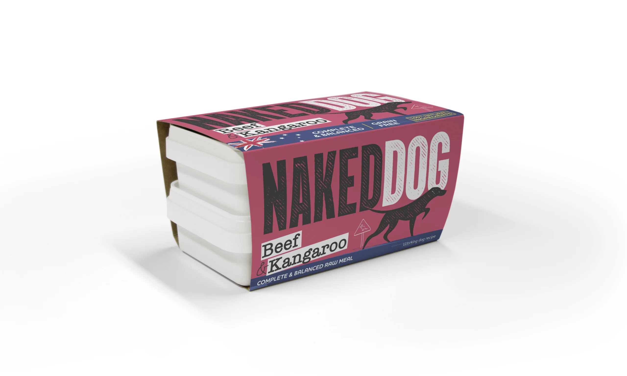 use2025_Naked Dog_Original_Beef+Kangaroo_2x500g Naked Dog Original Beef & Kangaroo 2 x 500g - Image 1