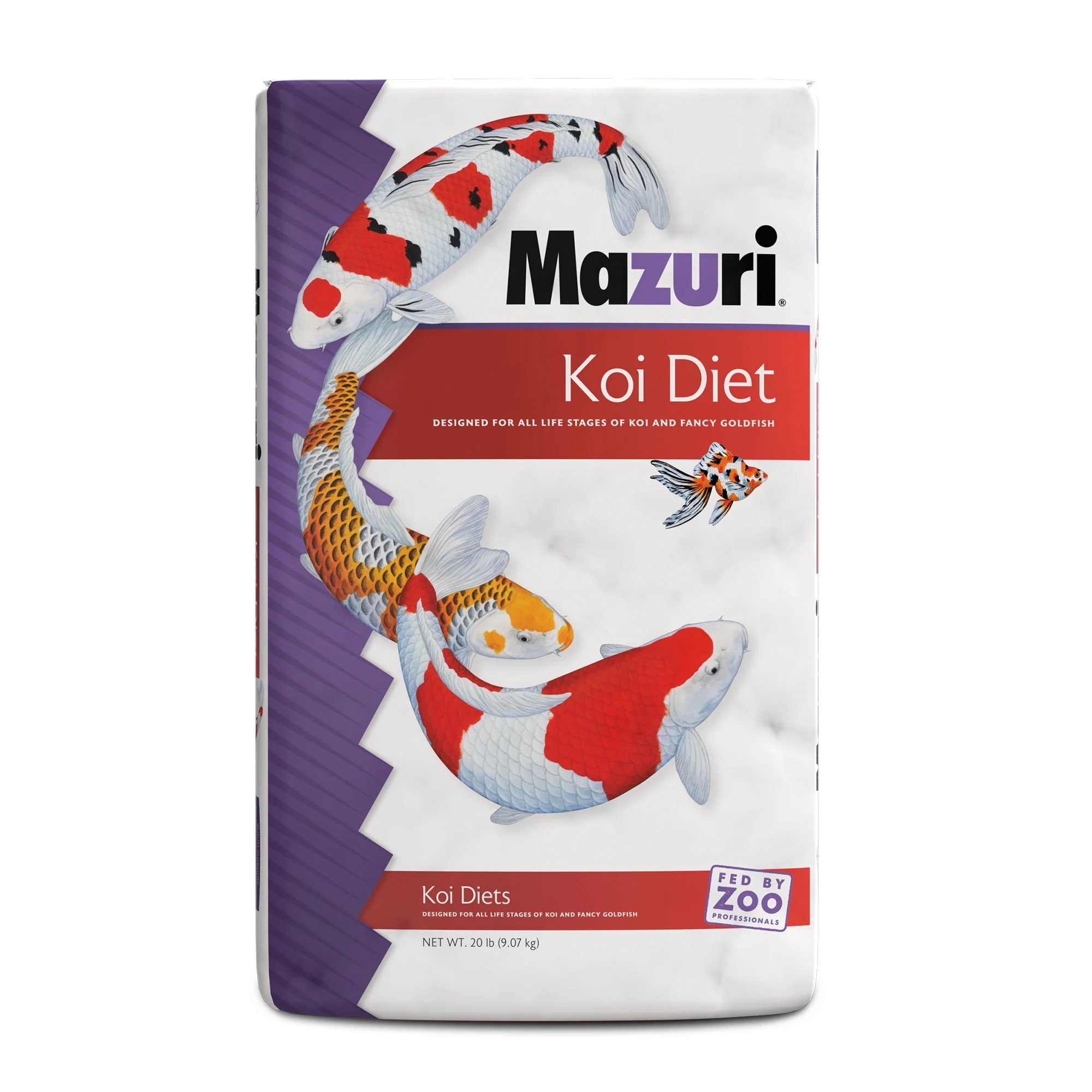 Purina_Mazuri_Koi_20lb_Front_FINAL_d0582823-b0ff-4fd2-8dc3-68dadee3d2e9 Mazuri Koi Platinum Ogata 9.07kg - Image 1