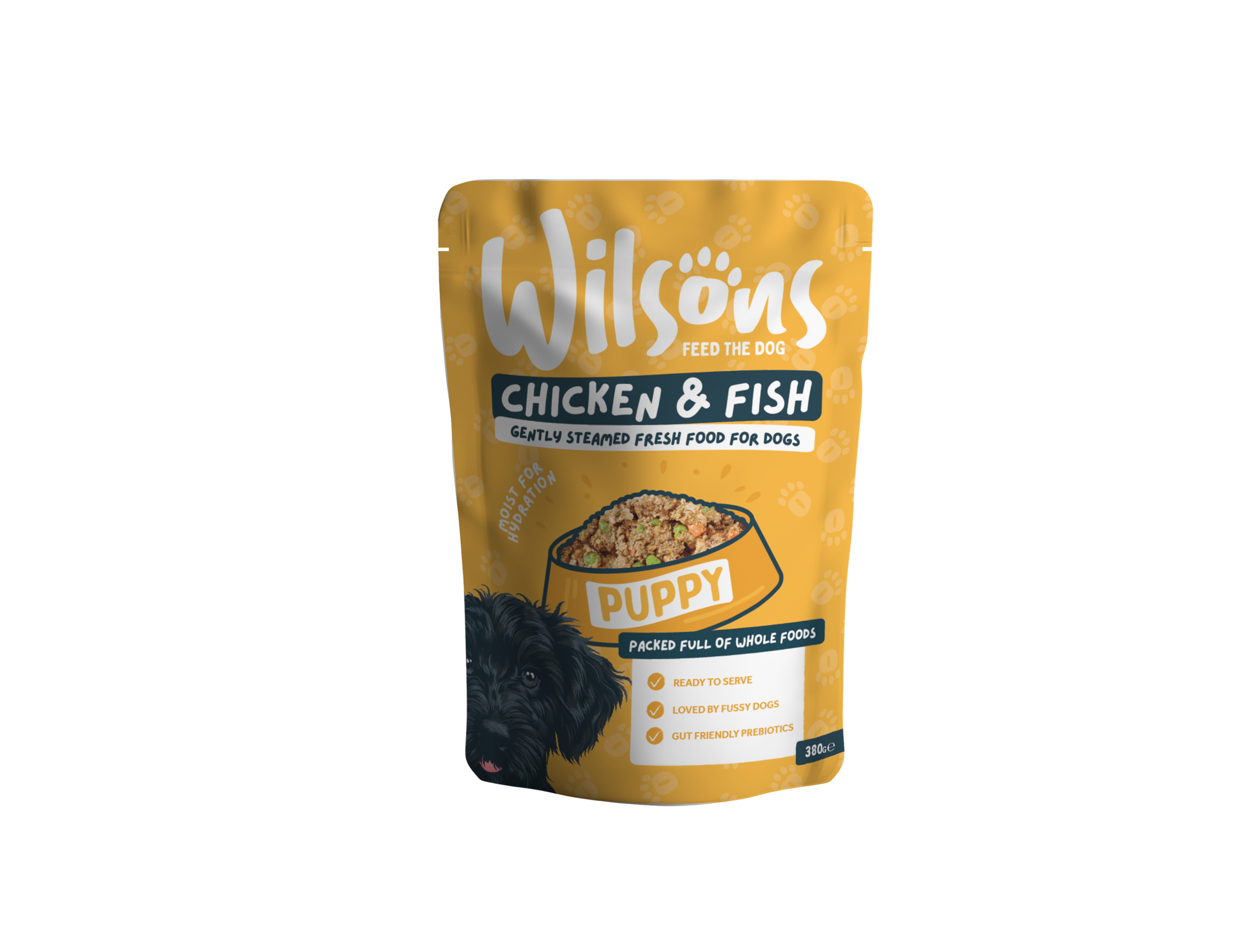 wilsons-fresh-PUPPY-chicken-mock-front Wilsons Puppy Chicken and Fish Fresh Dog Food 8x380g - Image 1